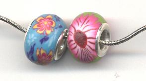 Pandora Style bead fimo flowers 3