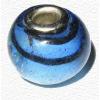 Pandora Style glass blue with stripe
