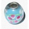 Pandora Style glas aqua met bloemen