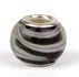Pandora Style glass white with black stripes