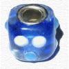Pandora Style glass blue rectangle