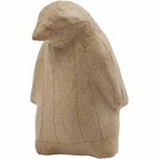 Pinguin omlaag kijkend papier maché