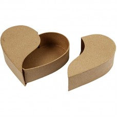 Heart box 16.5 cm paper mache