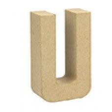 Letter U papier maché