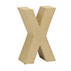 Letter X papier maché