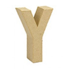 Letter Y papier maché