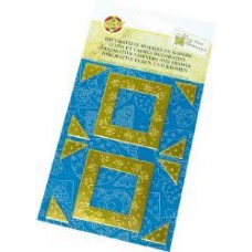 Verzierung Ornament Quadrat Gold