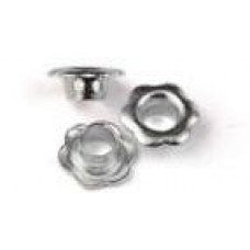 eyelets bloem 10mm zilver