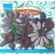 Papierblumen Mix Braun