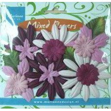 Paper flowers mix Purple