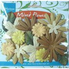 Paper flowers mix Green