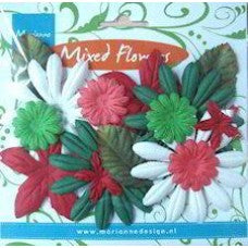 Paper flowers mix Christmas