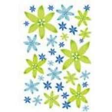 Rub on starbust flowers