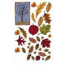 Rub on autumn leaves