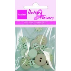 Buttons & Flowers White