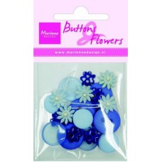 Buttons & Flowers Light Blue