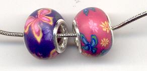 Pandora Style kraal fimo bloemen 2