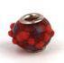 Pandora Style glas rood met noppen