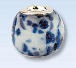 Pandora Style glas wit met blauwe vlekken